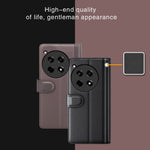 For OnePlus 12R 5G / Ace 3 5G Case Genuine Split Leather Phone Cover with Wallet Stand