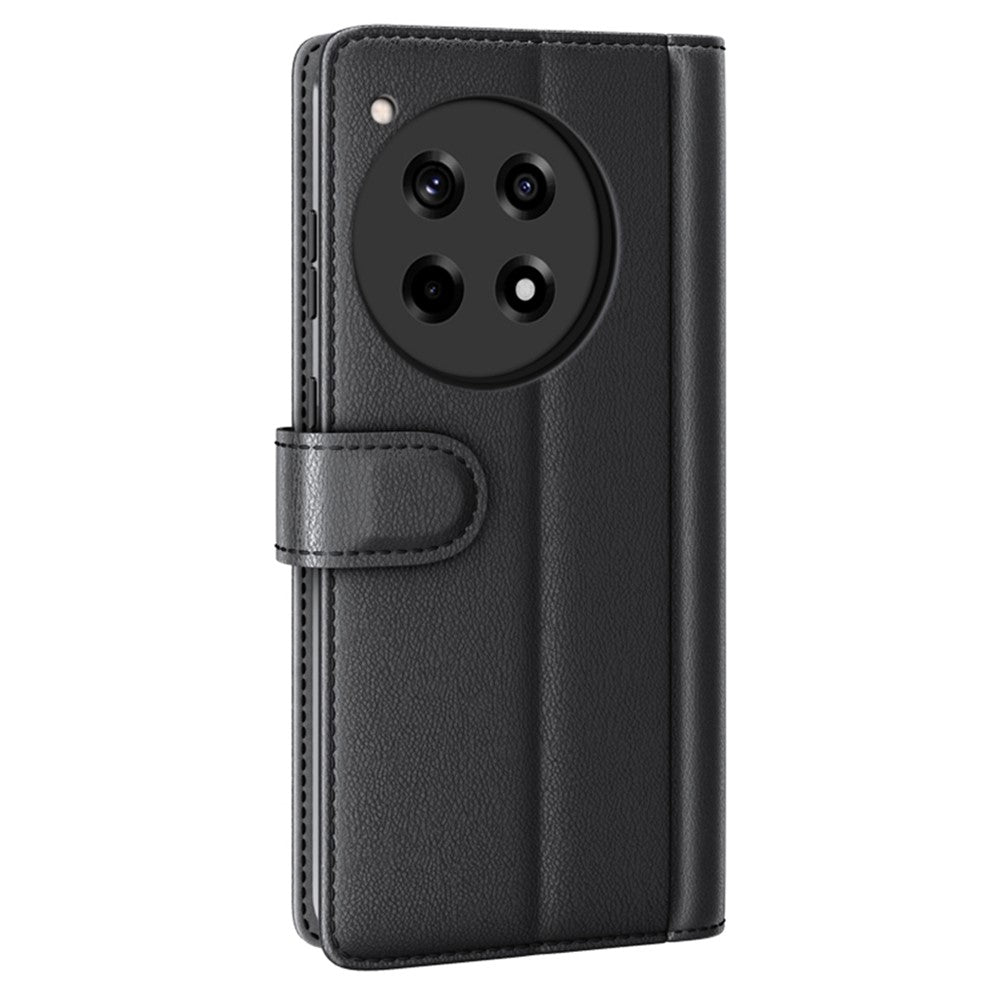 For OnePlus 12R 5G / Ace 3 5G Case Genuine Split Leather Phone Cover with Wallet Stand