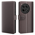 For OnePlus 12R 5G / Ace 3 5G Case Genuine Split Leather Phone Cover with Wallet Stand