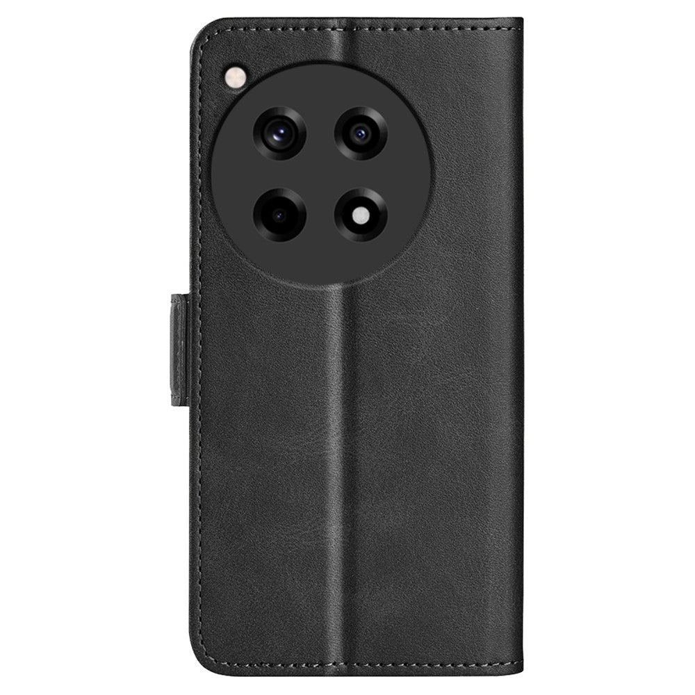OnePlus 12R 5G / Ace 3 5G-skal, läderplånboksfodral med dubbla magnetiska spännen