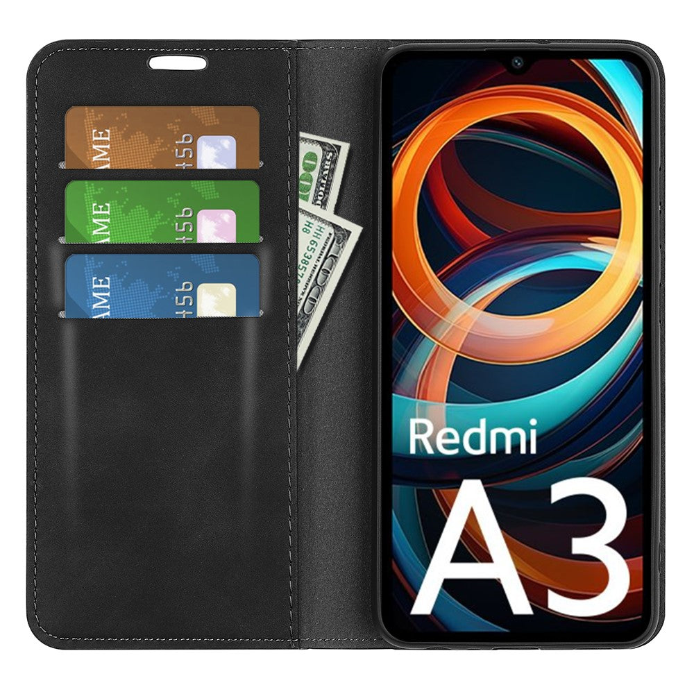 For Xiaomi Redmi A3 / Poco C61 4G Phone Case Skin-Touch PU Leather Protective Cover