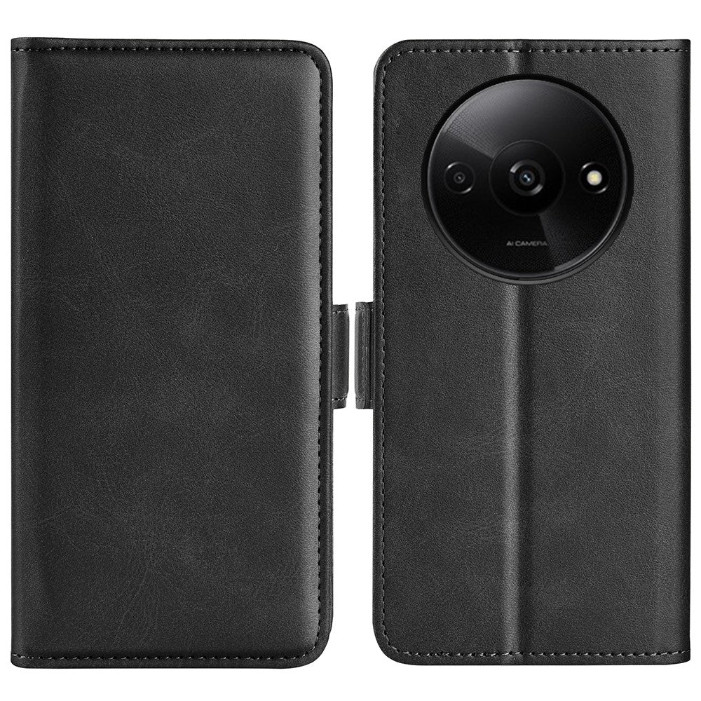 For Xiaomi Redmi A3 / Poco C61 4G Case Dual Magnetic Clasp Leather Cell Phone Cover