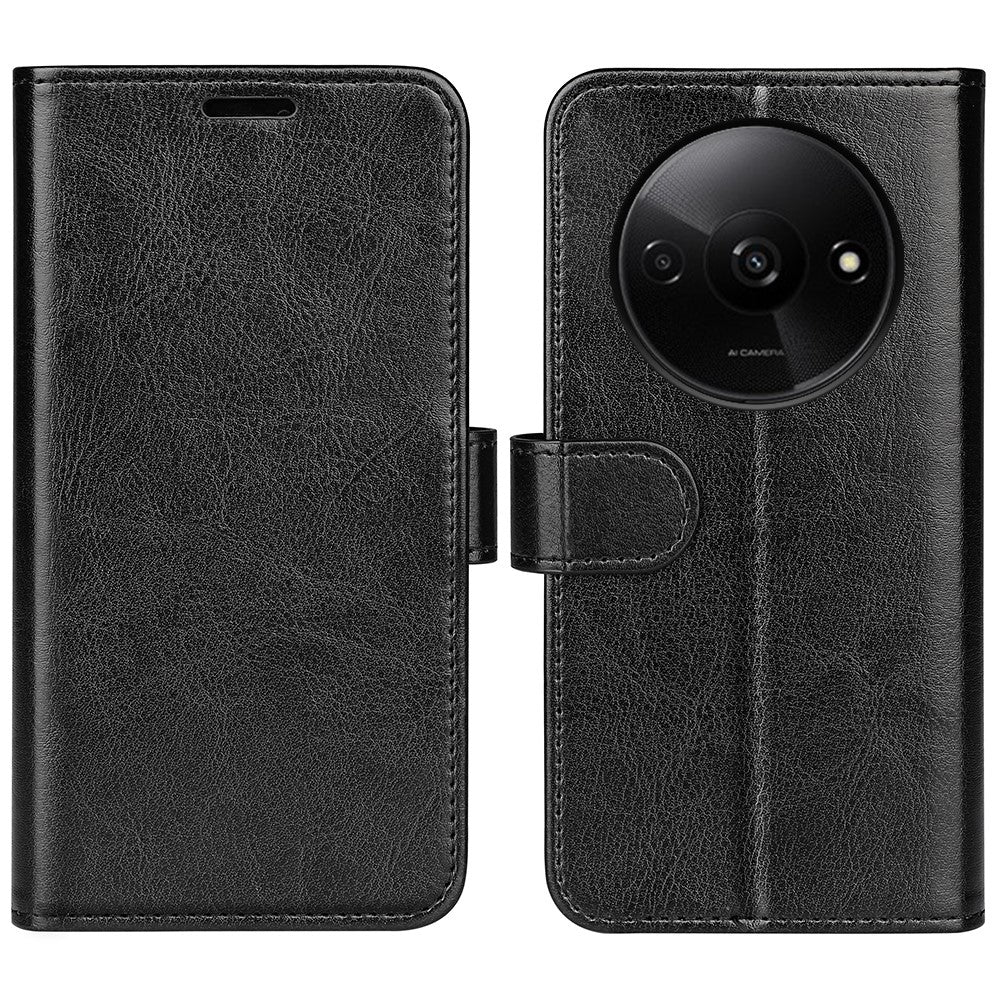 For Xiaomi Redmi A3 4G / Poco C61 4G Case Leather Crazy Horse Texture Wallet Folio Phone Cover