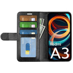 For Xiaomi Redmi A3 4G / Poco C61 4G Case Leather Crazy Horse Texture Wallet Folio Phone Cover