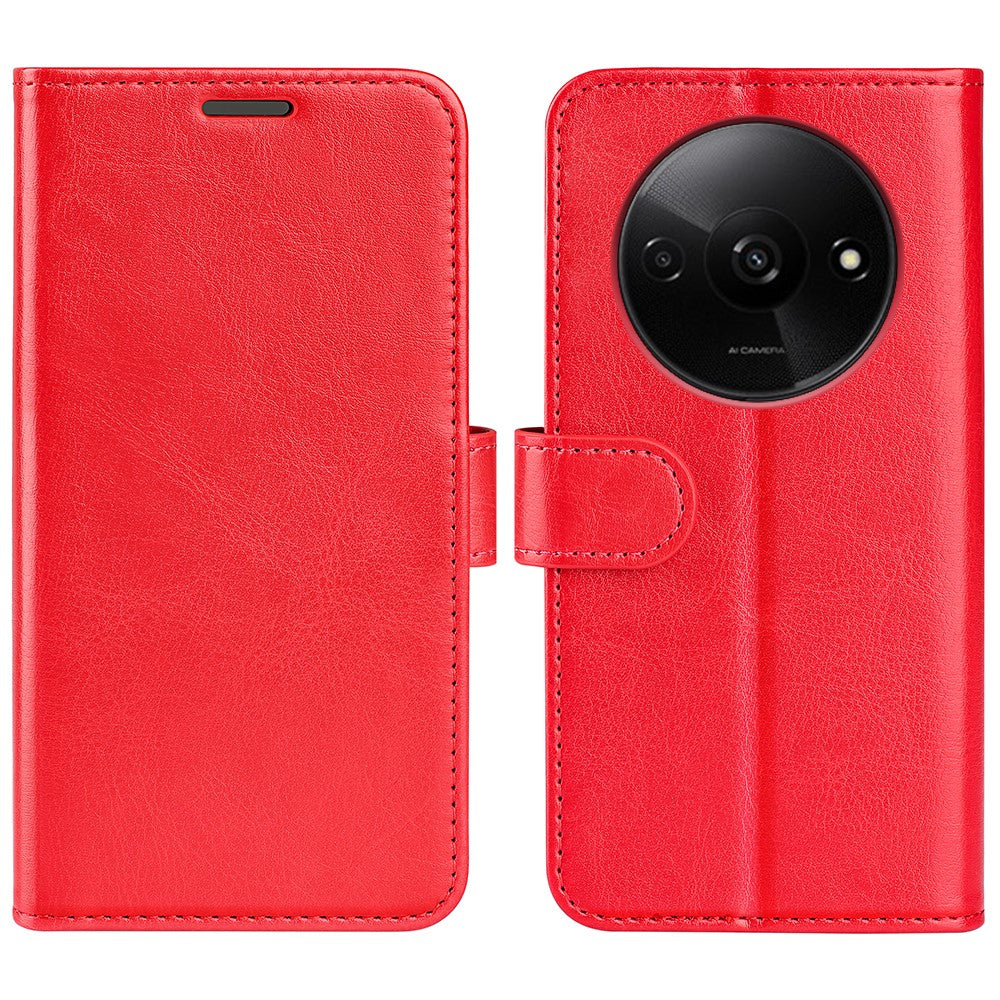 For Xiaomi Redmi A3 4G / Poco C61 4G Case Leather Crazy Horse Texture Wallet Folio Phone Cover