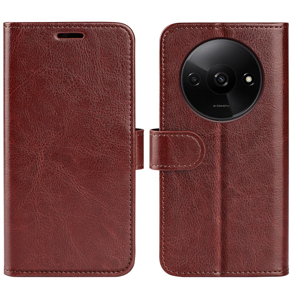For Xiaomi Redmi A3 4G / Poco C61 4G Case Leather Crazy Horse Texture Wallet Folio Phone Cover