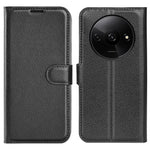 For Xiaomi Redmi A3 4G / Poco C61 4G Case Litchi Texture PU Leather Folding Stand Phone Cover