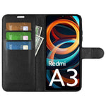 For Xiaomi Redmi A3 4G / Poco C61 4G Case Litchi Texture PU Leather Folding Stand Phone Cover