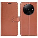 For Xiaomi Redmi A3 4G / Poco C61 4G Case Litchi Texture PU Leather Folding Stand Phone Cover