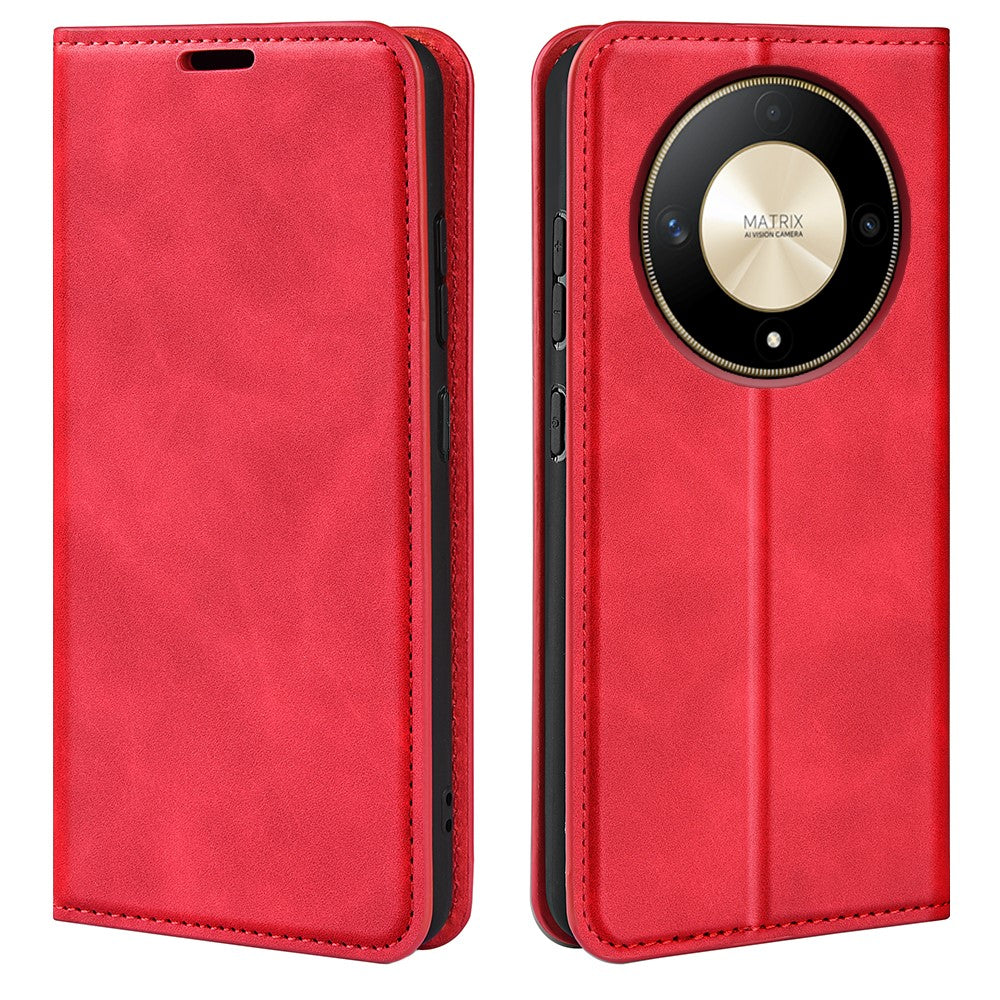 For Honor X50 5G / X9b 5G / Magic6 Lite 5G Case Skin-touch PU Leather Full Body Protective Phone Cover