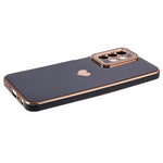 For Samsung Galaxy A23 4G / A23 5G (Global Version) Case 6D Electroplating Love Heart TPU Phone Cover