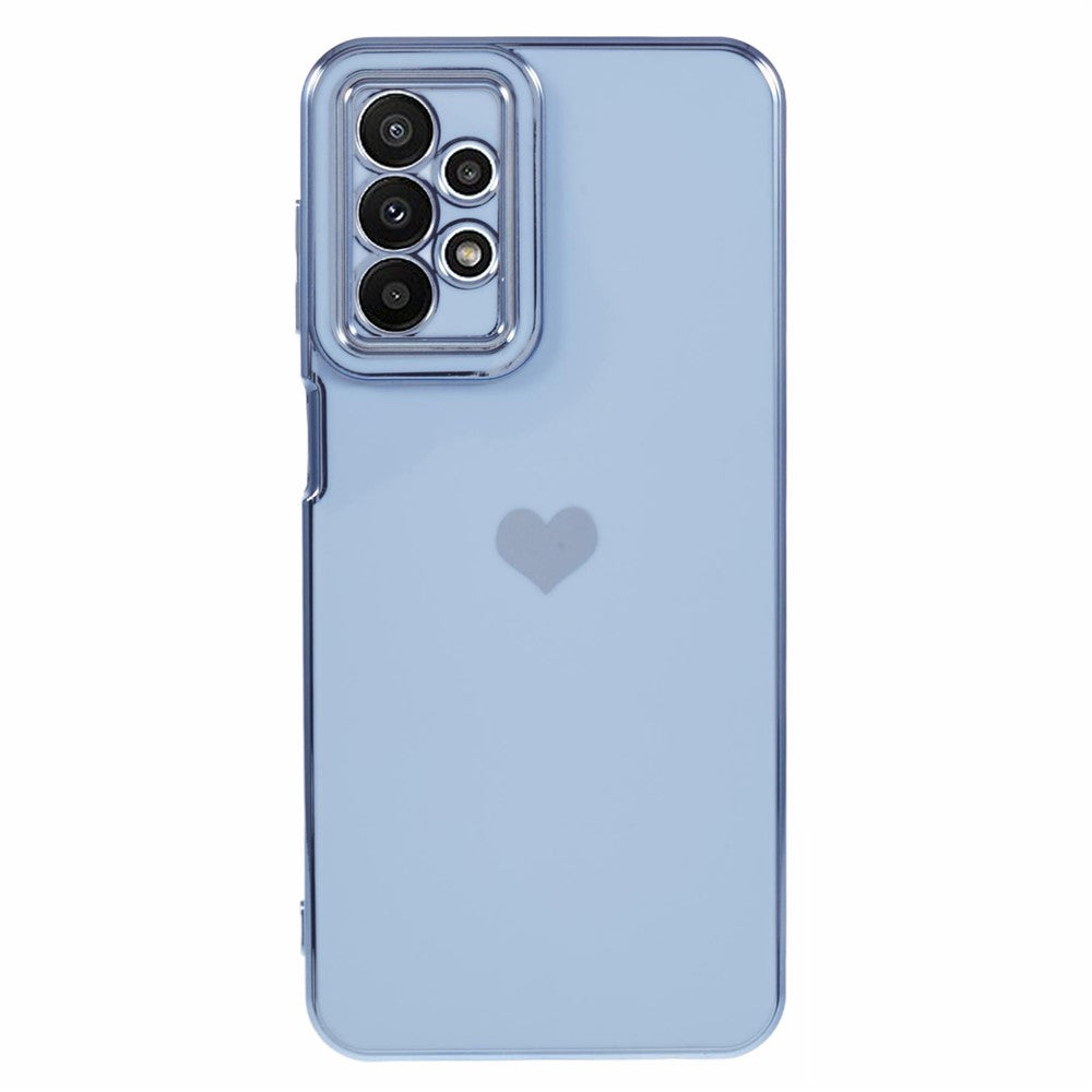 For Samsung Galaxy A23 4G / A23 5G (Global Version) Case 6D Electroplating Love Heart TPU Phone Cover