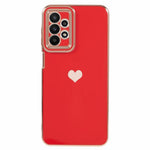 For Samsung Galaxy A23 4G / A23 5G (Global Version) Case 6D Electroplating Love Heart TPU Phone Cover
