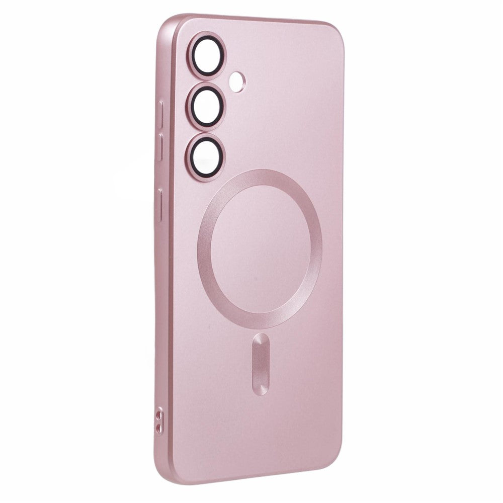 Samsung Galaxy S24+ skal med linsfilm magnetiskt skal gummerat TPU-mobilskal