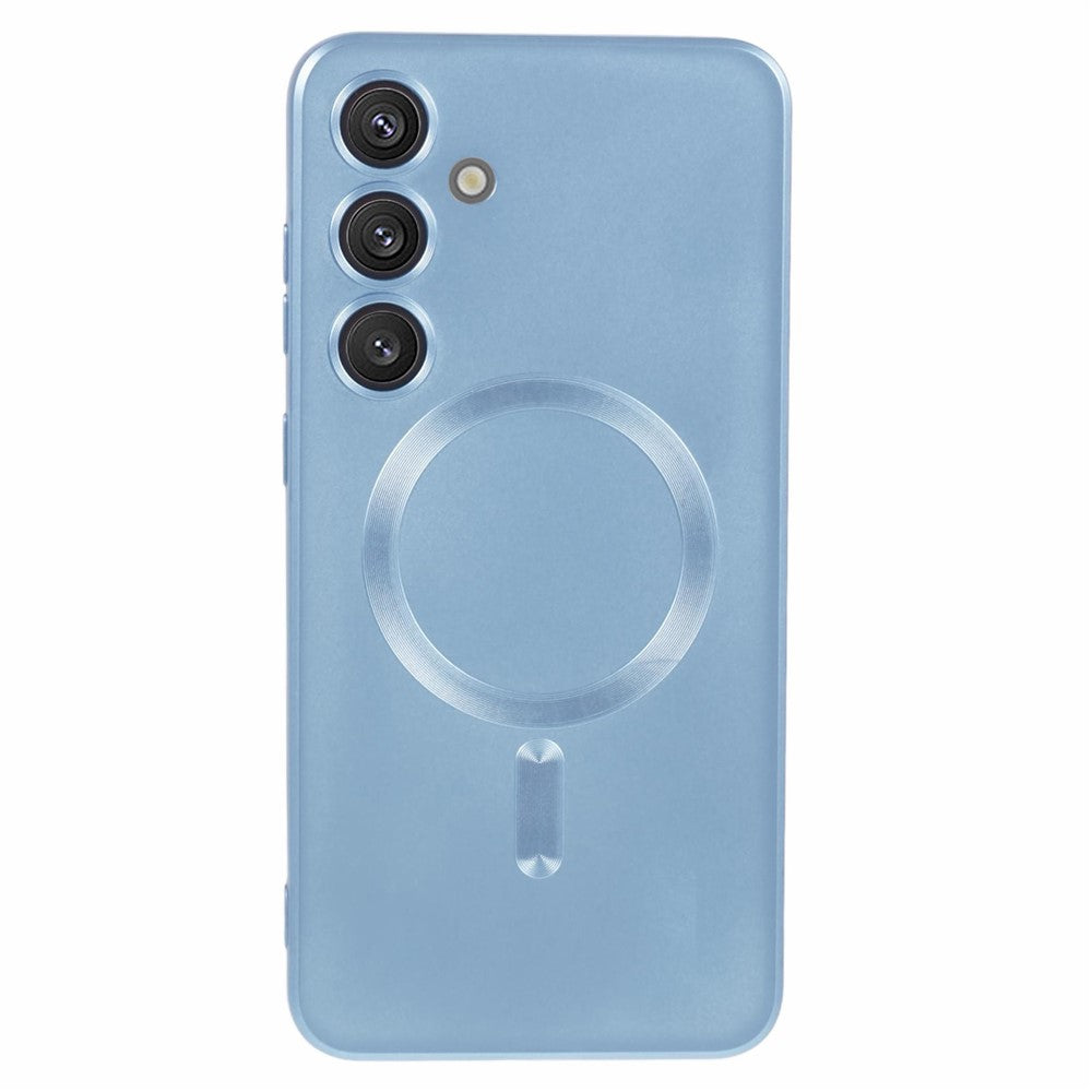 Samsung Galaxy S24+ skal med linsfilm magnetiskt skal gummerat TPU-mobilskal