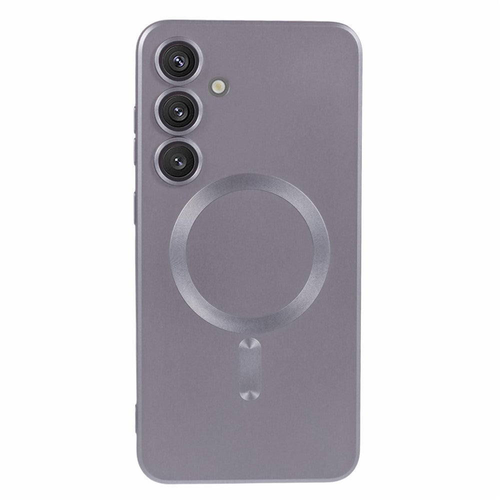 Samsung Galaxy S24+ skal med linsfilm magnetiskt skal gummerat TPU-mobilskal