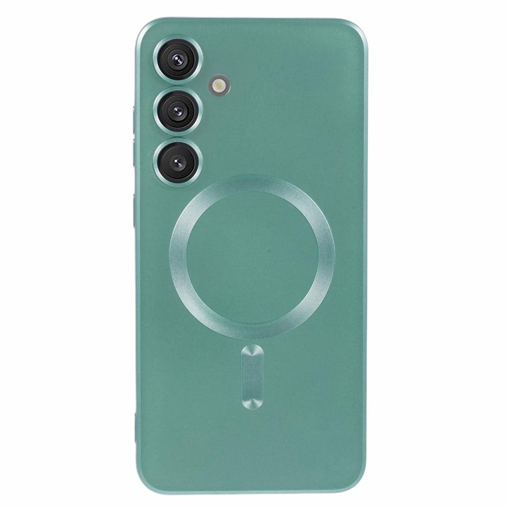 Samsung Galaxy S24+ skal med linsfilm magnetiskt skal gummerat TPU-mobilskal