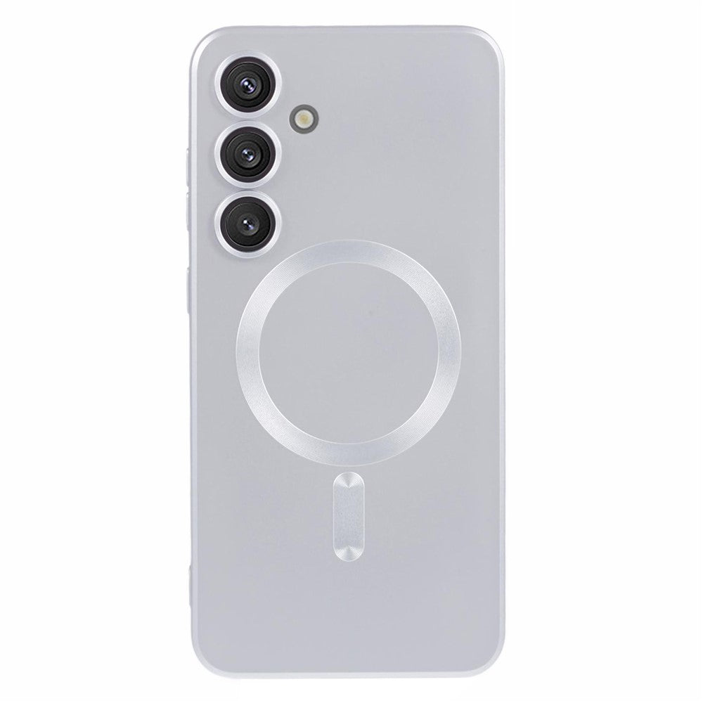 Samsung Galaxy S24+ skal med linsfilm magnetiskt skal gummerat TPU-mobilskal