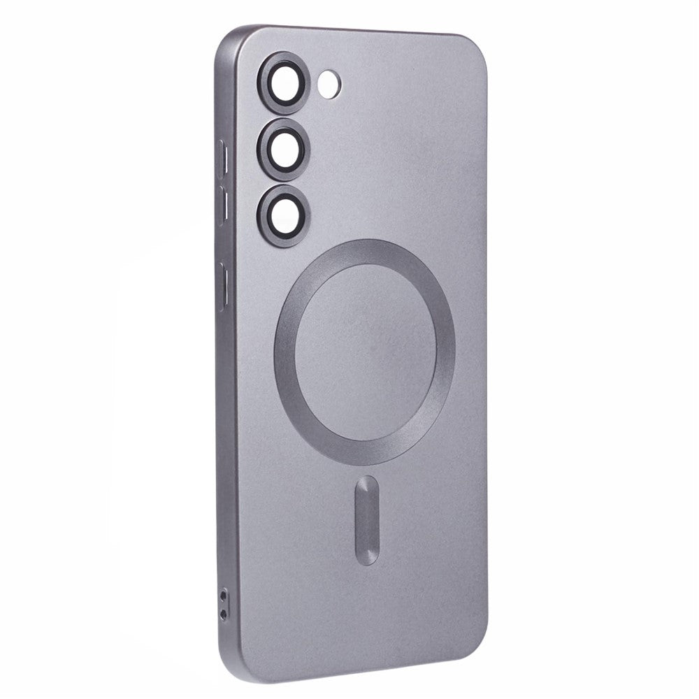Samsung Galaxy S23+-slimskal, gummieret TPU-mobilskal med objektivfilm og magnetisk skal