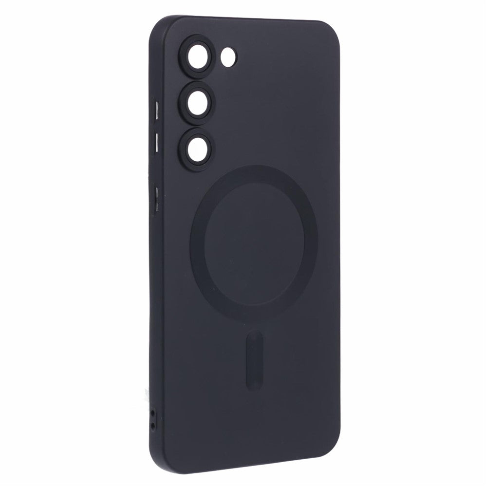 For Samsung Galaxy S22+ 5G Shockproof Case Magnetic Case Rubberized TPU Phone Cover with Lens Film