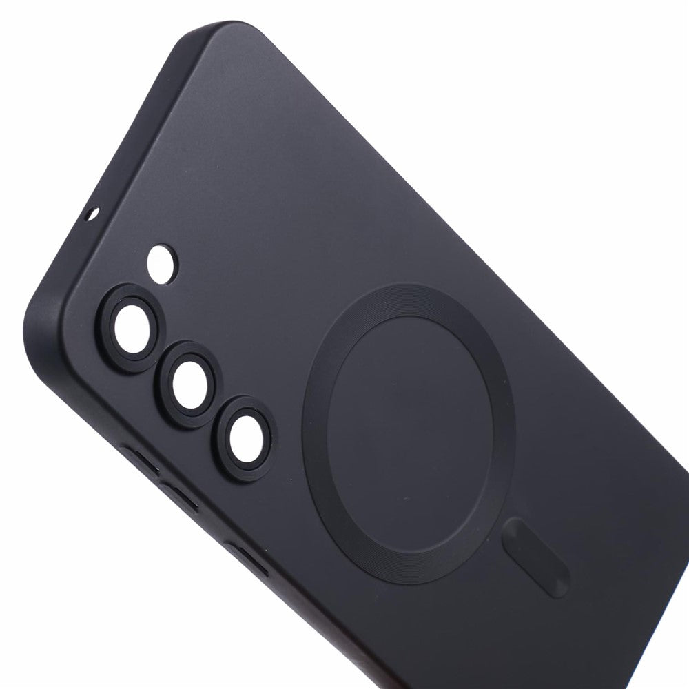 For Samsung Galaxy S22+ 5G Shockproof Case Magnetic Case Rubberized TPU Phone Cover with Lens Film