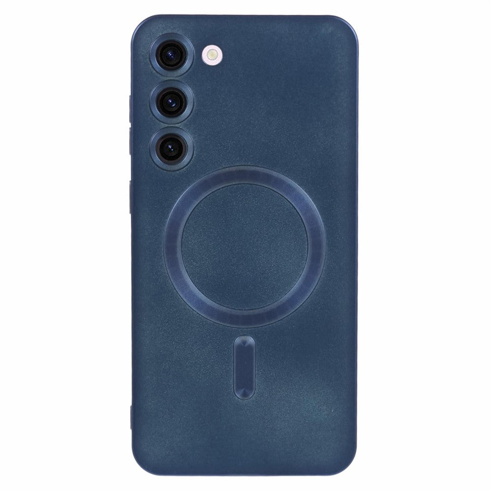For Samsung Galaxy S22+ 5G Shockproof Case Magnetic Case Rubberized TPU Phone Cover with Lens Film