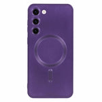 For Samsung Galaxy S22+ 5G Shockproof Case Magnetic Case Rubberized TPU Phone Cover with Lens Film