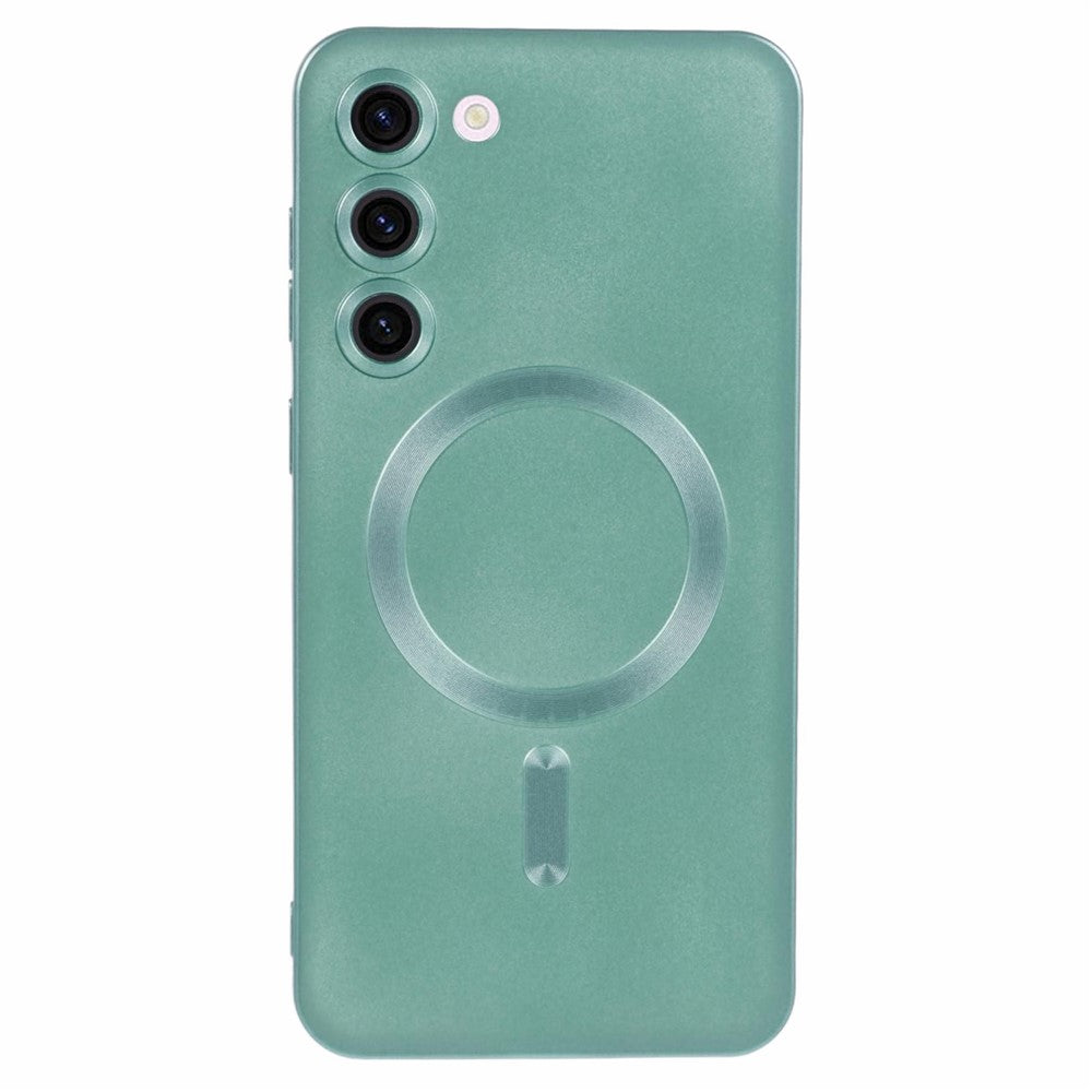 For Samsung Galaxy S22+ 5G Shockproof Case Magnetic Case Rubberized TPU Phone Cover with Lens Film