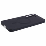 For Samsung Galaxy S22 5G TPU Magnetic Case Rubberized Slim Phone Cover with Lens Film