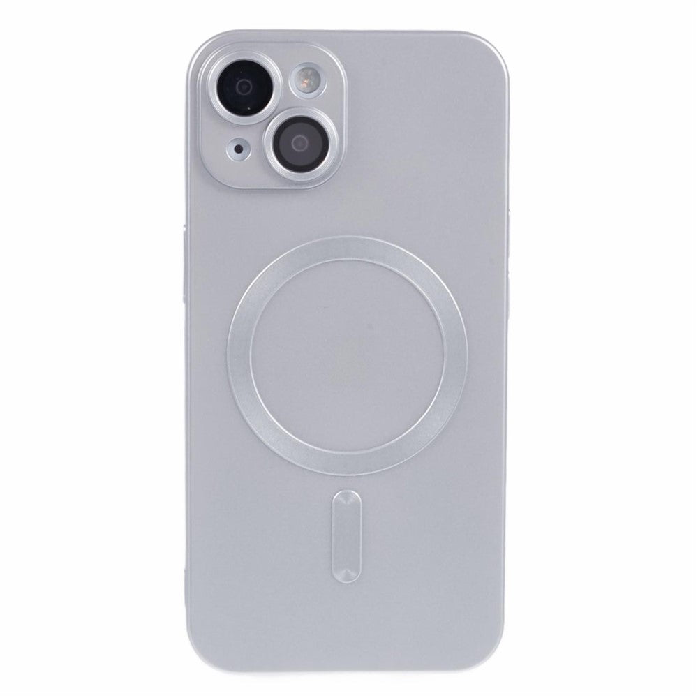 For iPhone 15 Plus Protective Case with Lens Film Compatible with MagSafe Rubberized TPU Phone Cover