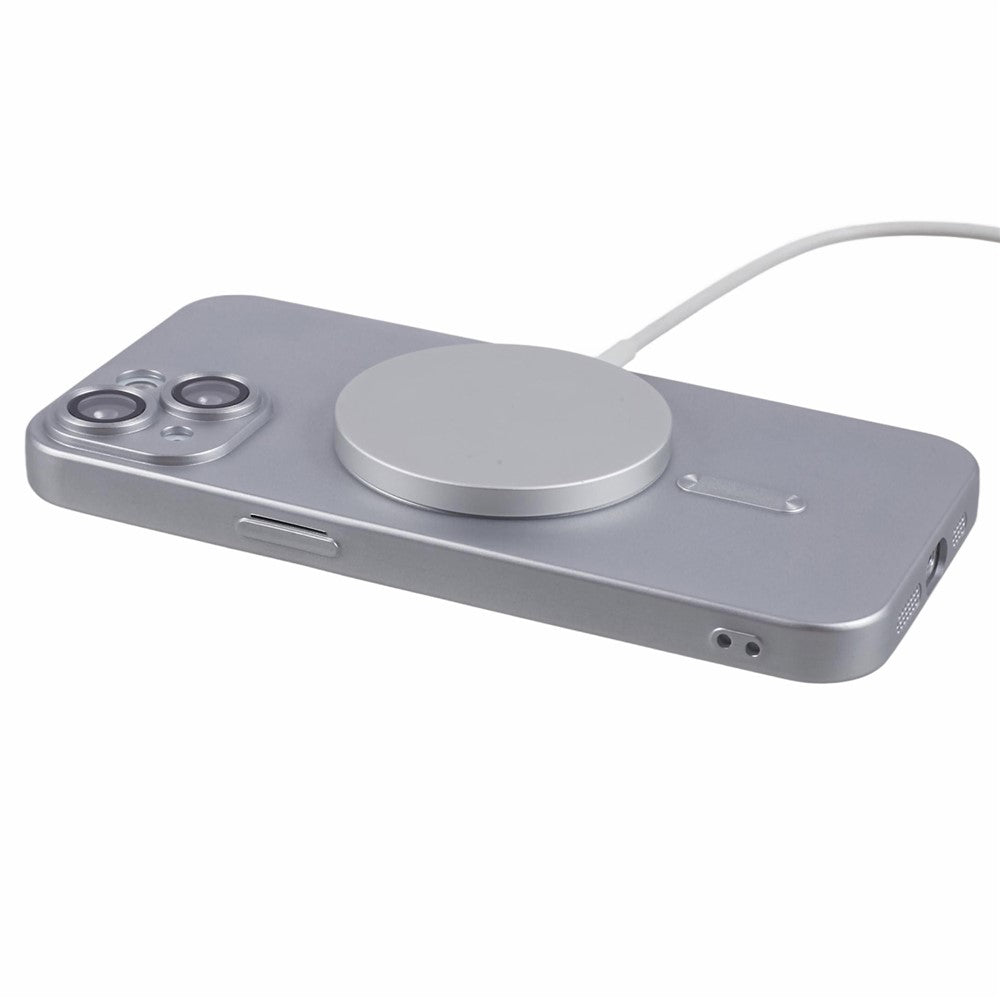 For iPhone 15 Plus Protective Case with Lens Film Compatible with MagSafe Rubberized TPU Phone Cover