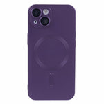 For iPhone 15 Plus Protective Case with Lens Film Compatible with MagSafe Rubberized TPU Phone Cover