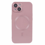 For iPhone 15 Plus Protective Case with Lens Film Compatible with MagSafe Rubberized TPU Phone Cover