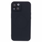 For iPhone 15 Plus Protective Case with Lens Film Compatible with MagSafe Rubberized TPU Phone Cover