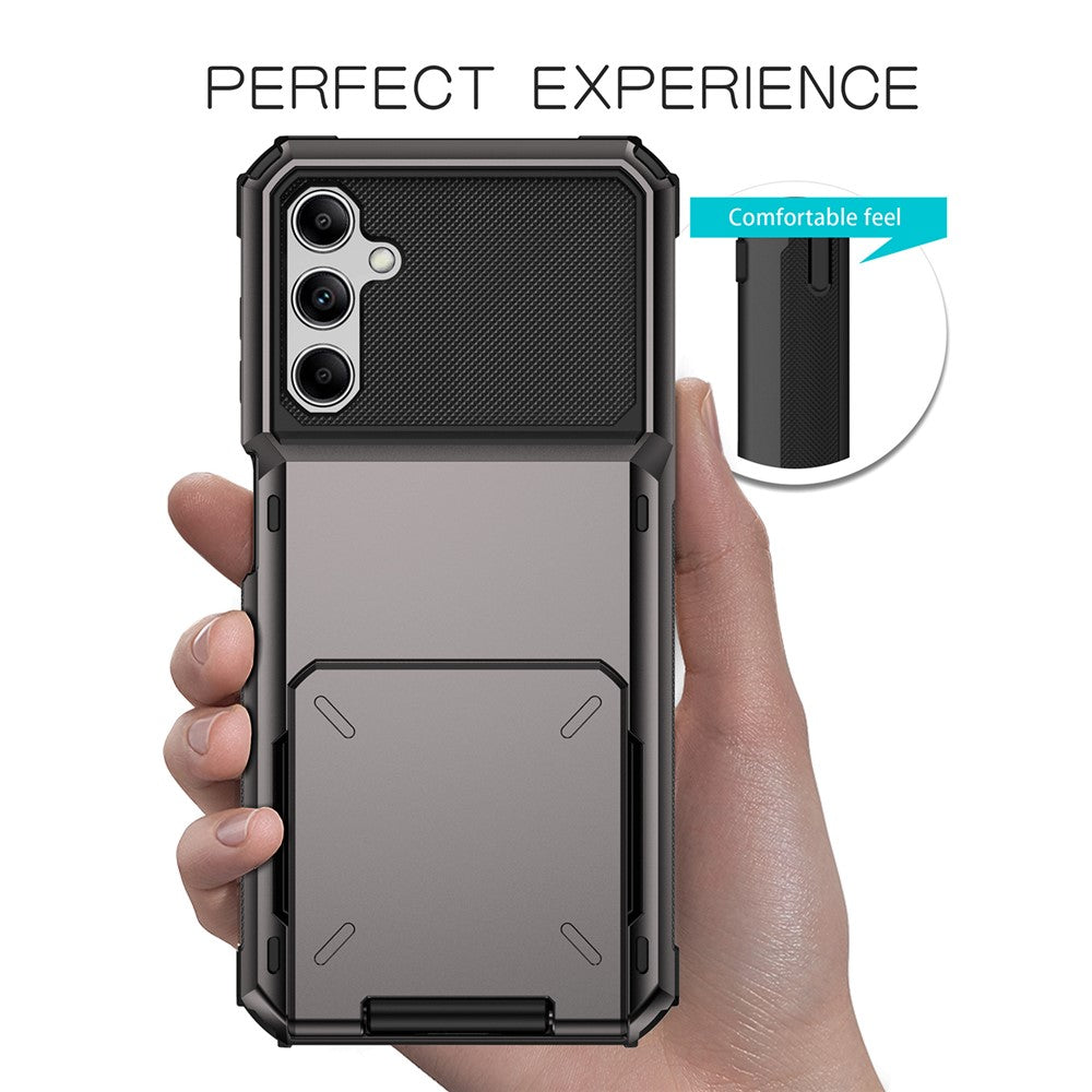 Samsung Galaxy S24-skal med korthållare, öppningsbart lock, PC+TPU-skal