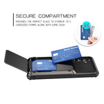 For Samsung Galaxy A35 5G Case Card Holder PC+TPU Hybrid Protective Cover