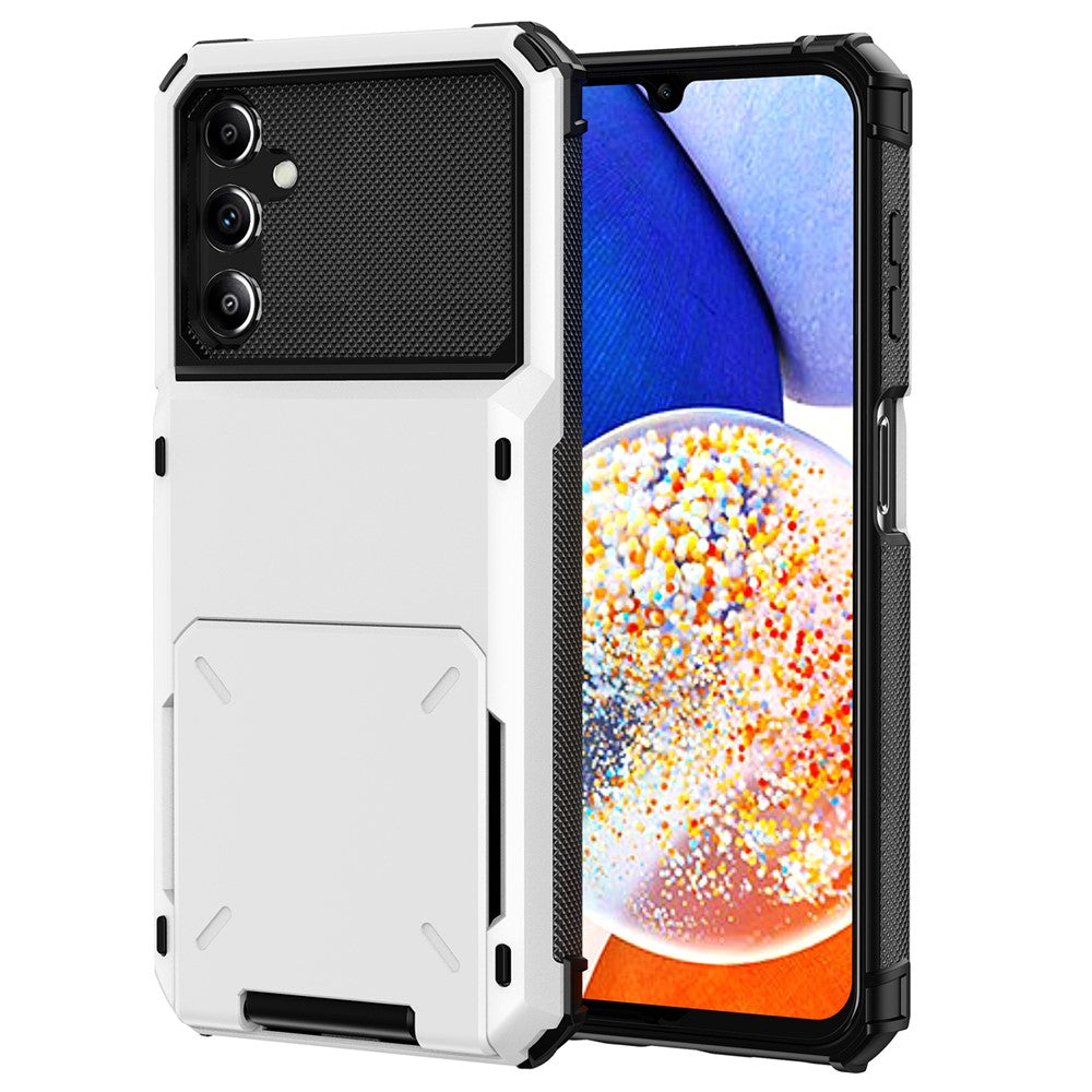 For Samsung Galaxy A35 5G Case Card Holder PC+TPU Hybrid Protective Cover