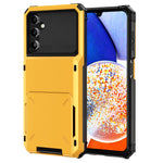 For Samsung Galaxy A35 5G Case Card Holder PC+TPU Hybrid Protective Cover