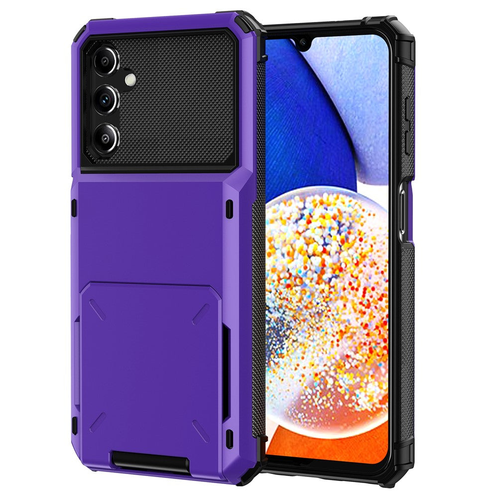 For Samsung Galaxy A35 5G Case Card Holder PC+TPU Hybrid Protective Cover
