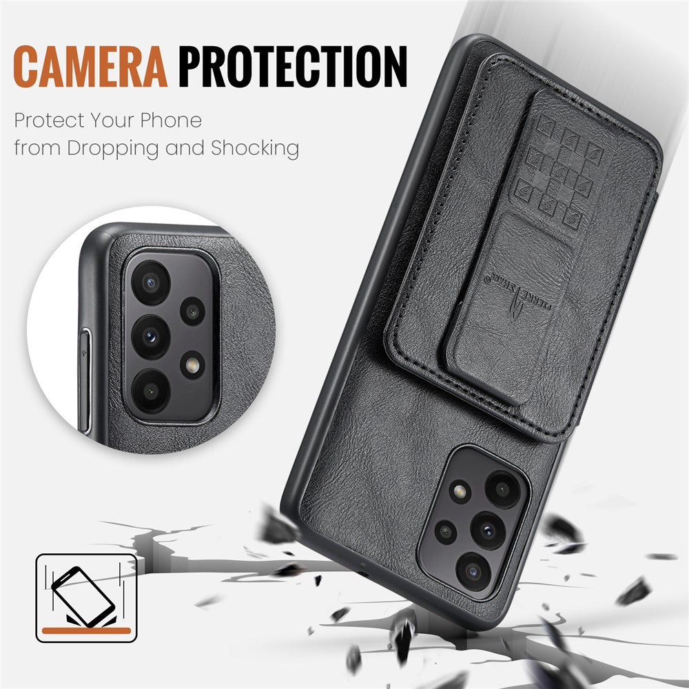 For Samsung Galaxy A72 4G / 5G Case PU Leather+TPU Kickstand Phone Cover RFID Blocking