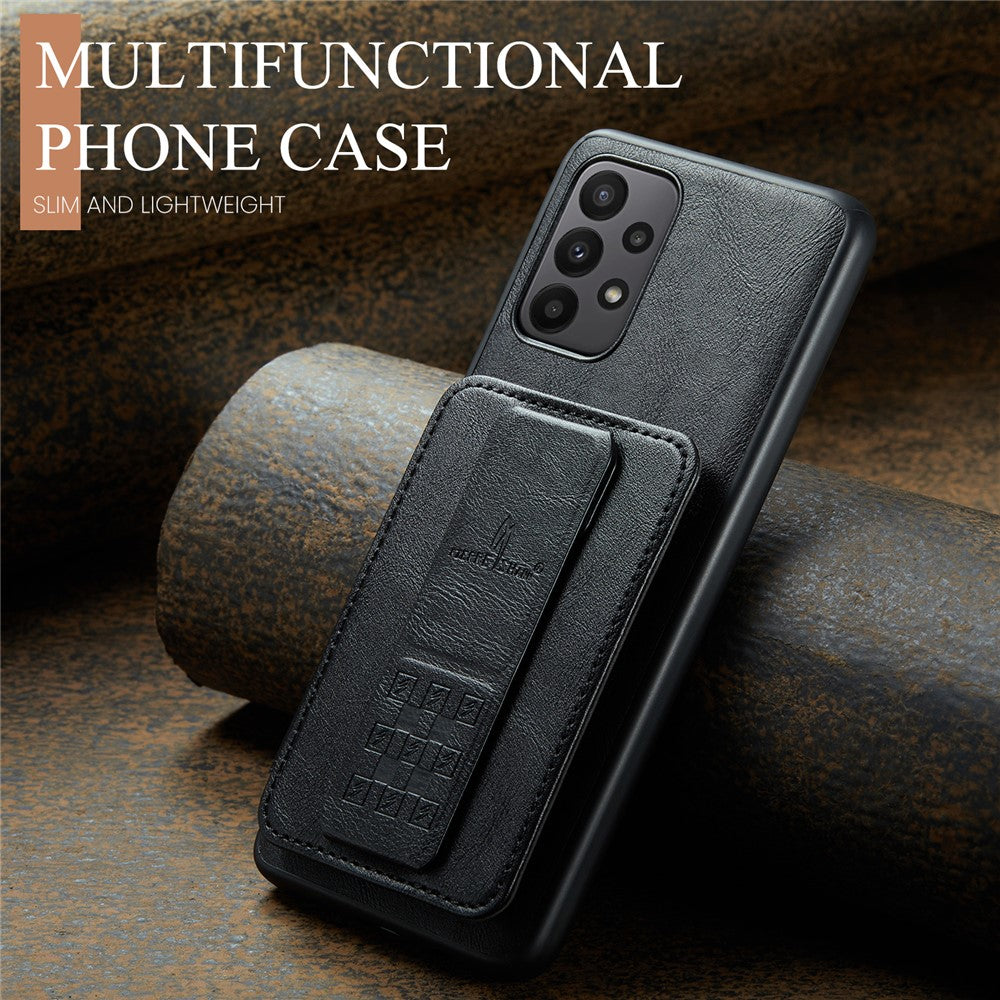 For Samsung Galaxy A72 4G / 5G Case PU Leather+TPU Kickstand Phone Cover RFID Blocking