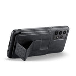 For Samsung Galaxy A72 4G / 5G Case PU Leather+TPU Kickstand Phone Cover RFID Blocking