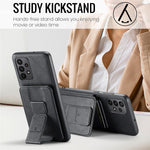 For Samsung Galaxy A72 4G / 5G Case PU Leather+TPU Kickstand Phone Cover RFID Blocking