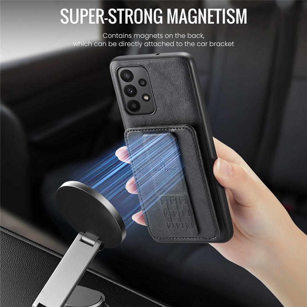 For Samsung Galaxy A72 4G / 5G Case PU Leather+TPU Kickstand Phone Cover RFID Blocking