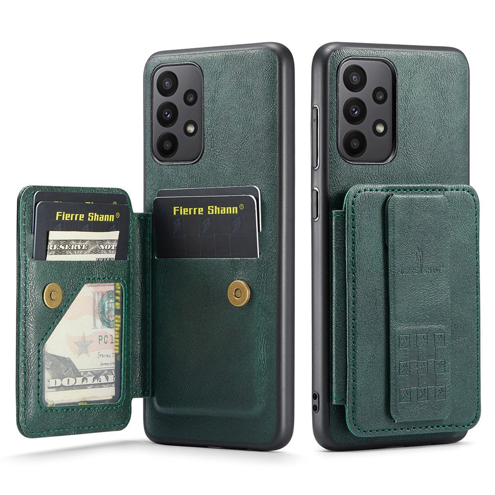 For Samsung Galaxy A72 4G / 5G Case PU Leather+TPU Kickstand Phone Cover RFID Blocking