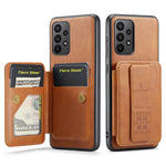 For Samsung Galaxy A72 4G / 5G Case PU Leather+TPU Kickstand Phone Cover RFID Blocking