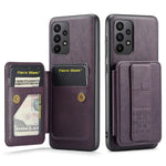 For Samsung Galaxy A72 4G / 5G Case PU Leather+TPU Kickstand Phone Cover RFID Blocking
