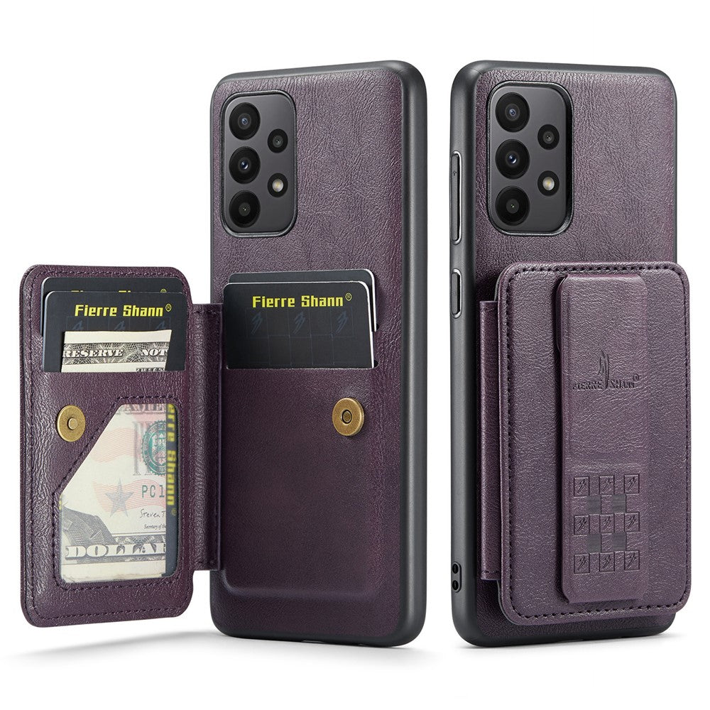 For Samsung Galaxy A72 4G / 5G Case PU Leather+TPU Kickstand Phone Cover RFID Blocking