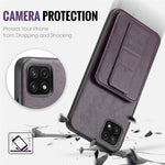 Til Samsung Galaxy A22 5G (EU-version) Cover RFID-blokerende kortlommer Læder+TPU Telefoncover