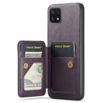 Til Samsung Galaxy A22 5G (EU-version) Cover RFID-blokerende kortlommer Læder+TPU Telefoncover